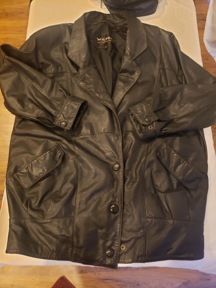 Vintage Wilson genuine premium leather jacket men's large