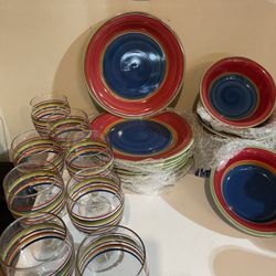 32 Piece  Dining Set With Glasses And Mugs