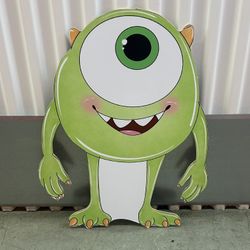 Disney•Pixar MONSTERS INC. “Mike Wasowski” MASONITE Character Cut Out WALL Decoration 👀 (please read description)