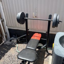 Bench Press Set With Weight And Bar 