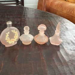 Silverstein Pink Satin Perfume Bottles (Set)