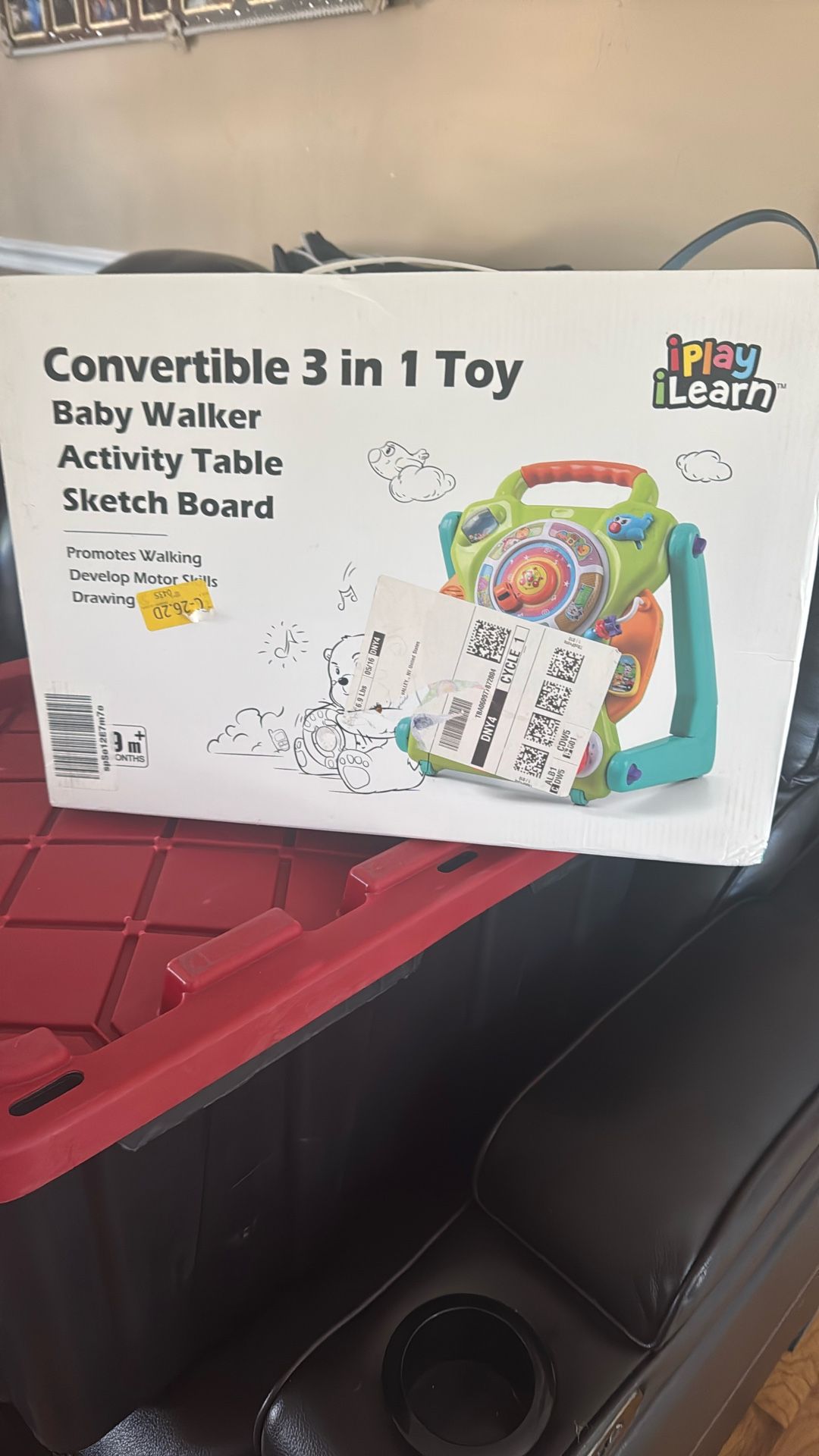Convertible 3 In 1 Toy Baby Walker Activity Table