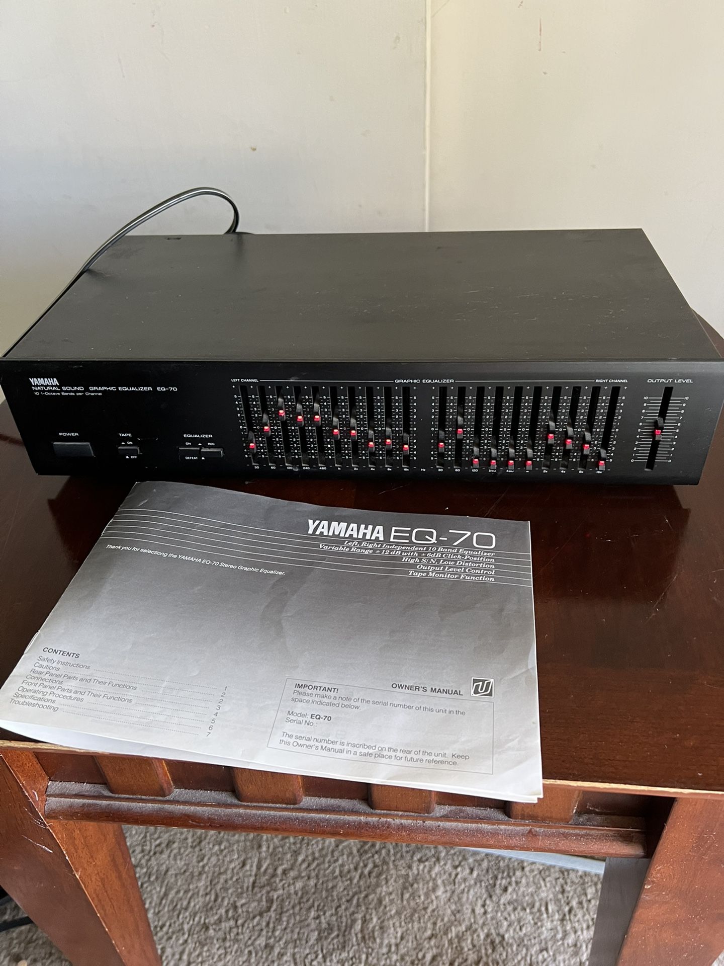 Yamaha EQ-70 Home stereo equalizer
