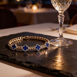 The Royal Clover Cuban Link Bracelet