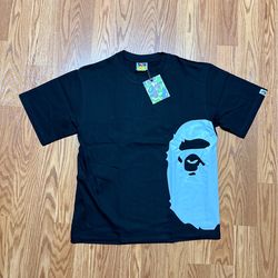 Authentic BAPE Black Half Face Ape Head T-Shirt (Size M) – Brand New w/ Tags + Bag