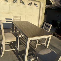 Rustic Dining Table With 4 Chairs (Gorgeous)