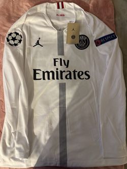 PSG WHITE RETRO LONG SLEEVE JERSEY 2018/19