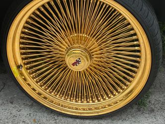 24 “ Big Hubs Gold Dayton-Style Wire Wheels –