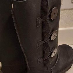 Black Button Tall Uggs Size 7