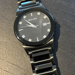 BULOVA  MEN'S DIAMOND ACCENT WATCH