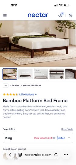 Bamboo Platform Bed Frame