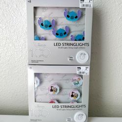 Disney LED String Lights Princess Or Stitch New