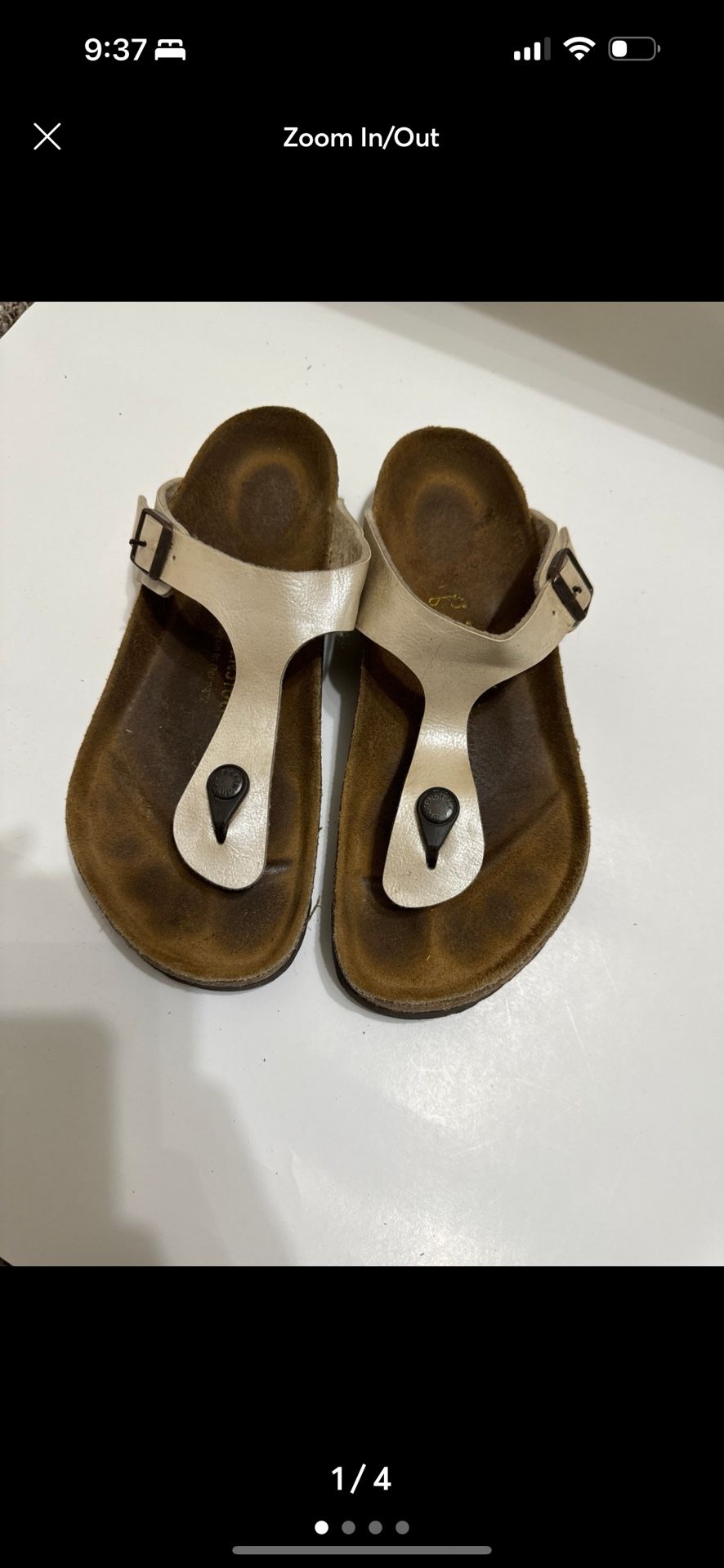 Cream Birkenstocks Slipper Size 39