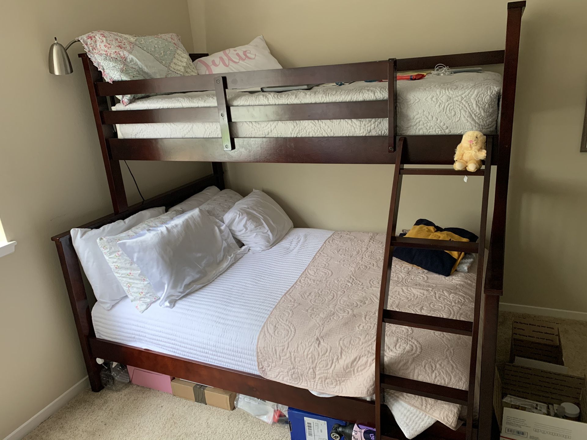 Detachable Bunk Bed (Full Size on bottom and Twin on Top)