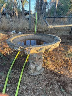 Stone bird bath