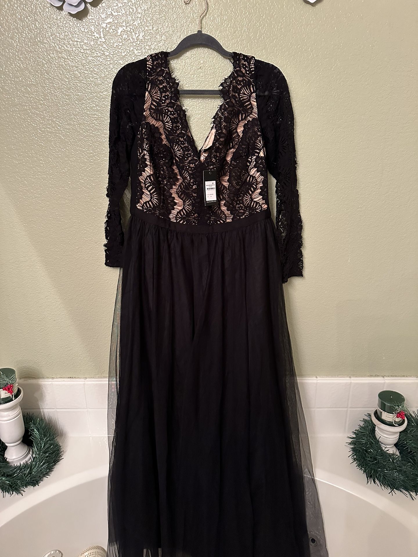 City Chic Elegant Black Lace Dress
