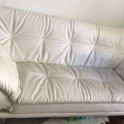 Folding leather sofa