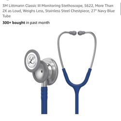 3M Littmann Classic III Monitoring Stethoscope, 5622, More Than 2X as Loud, 27”