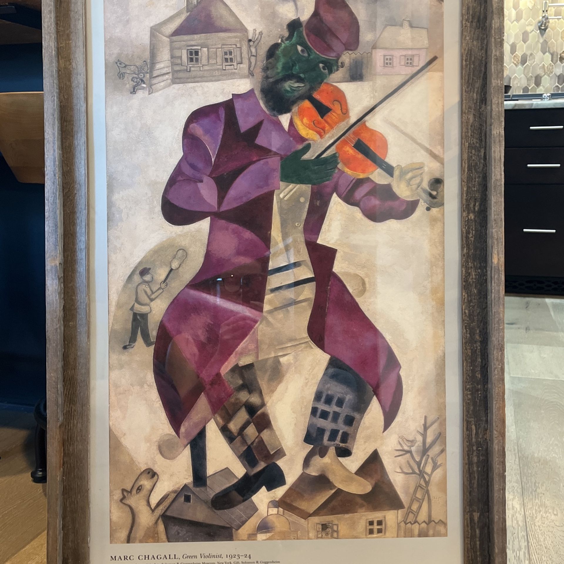 Marc Chagall Framed Print, “Green Violinist”