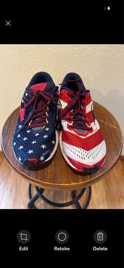 Brooks Launch 5 Stars & Stripes Women's 8.5 Running Shoes USA Flag Red/Blue RARE