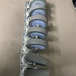 5 in. Gray Rubber Like TPR and Steel Swivel Plate Caster  