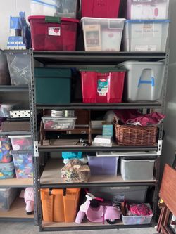 3 Metal heavy duty shelving units