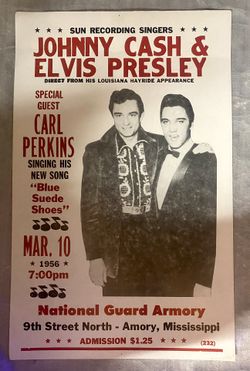 Sun Recording Johnny Cash & Elvis Presley