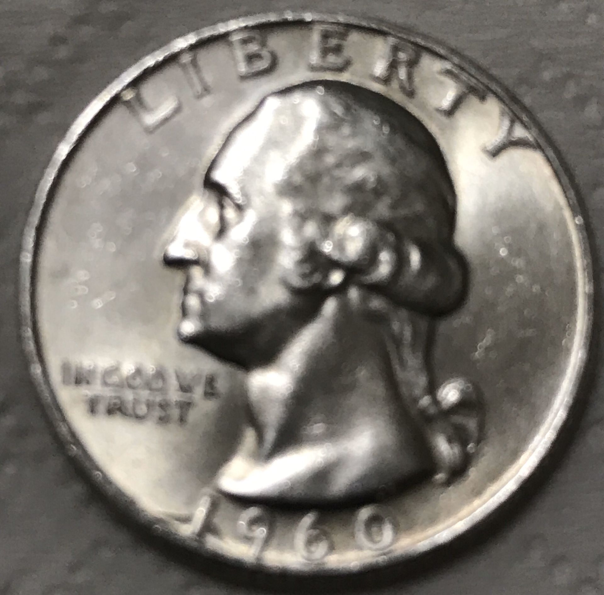 1960D Silver Washington Quarter VF