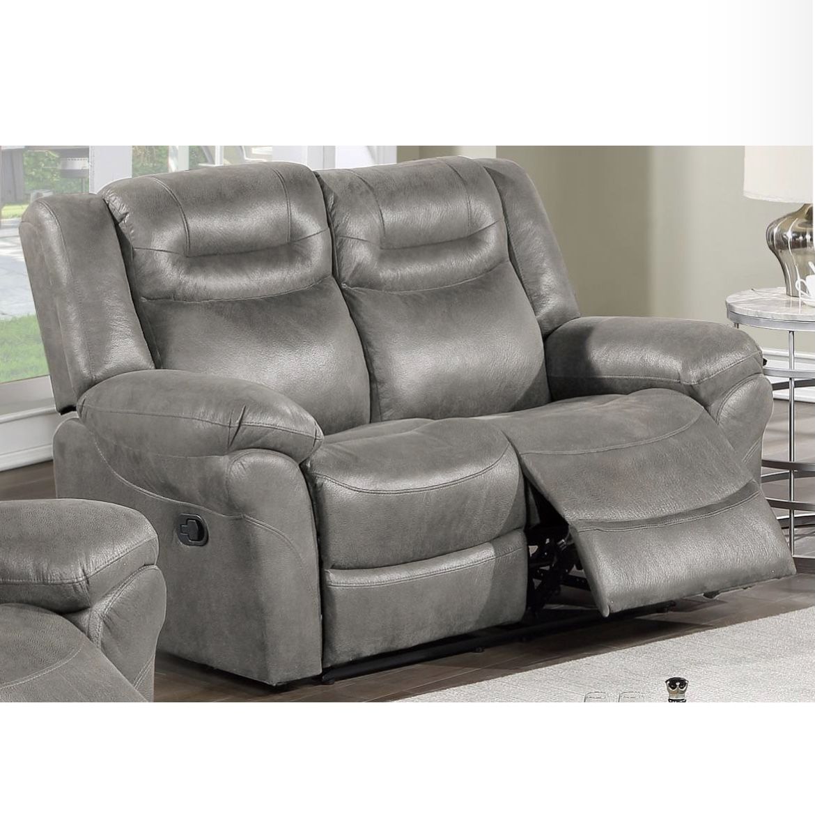 Grey Power Recliner Loveseat With Built In USB Port Brand New In Box Firm Price $540 Financing Available