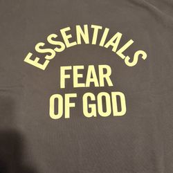 Fear of God ESSENTIALS Faded Black Campus '90s Short Sleeve T-Shirt
