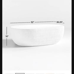 Oval Concrete Coffee Table