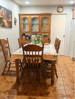 Dinning table with china cabinet
