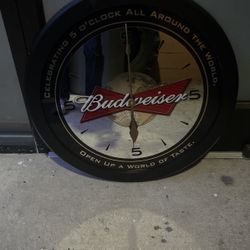 Large Budweiser Clock