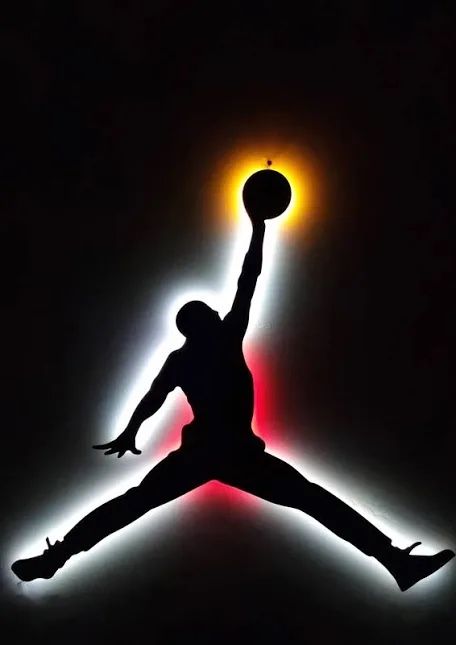 LED Michael Jordan Silhouette Metal Wall Art – Jumpman Metal Led