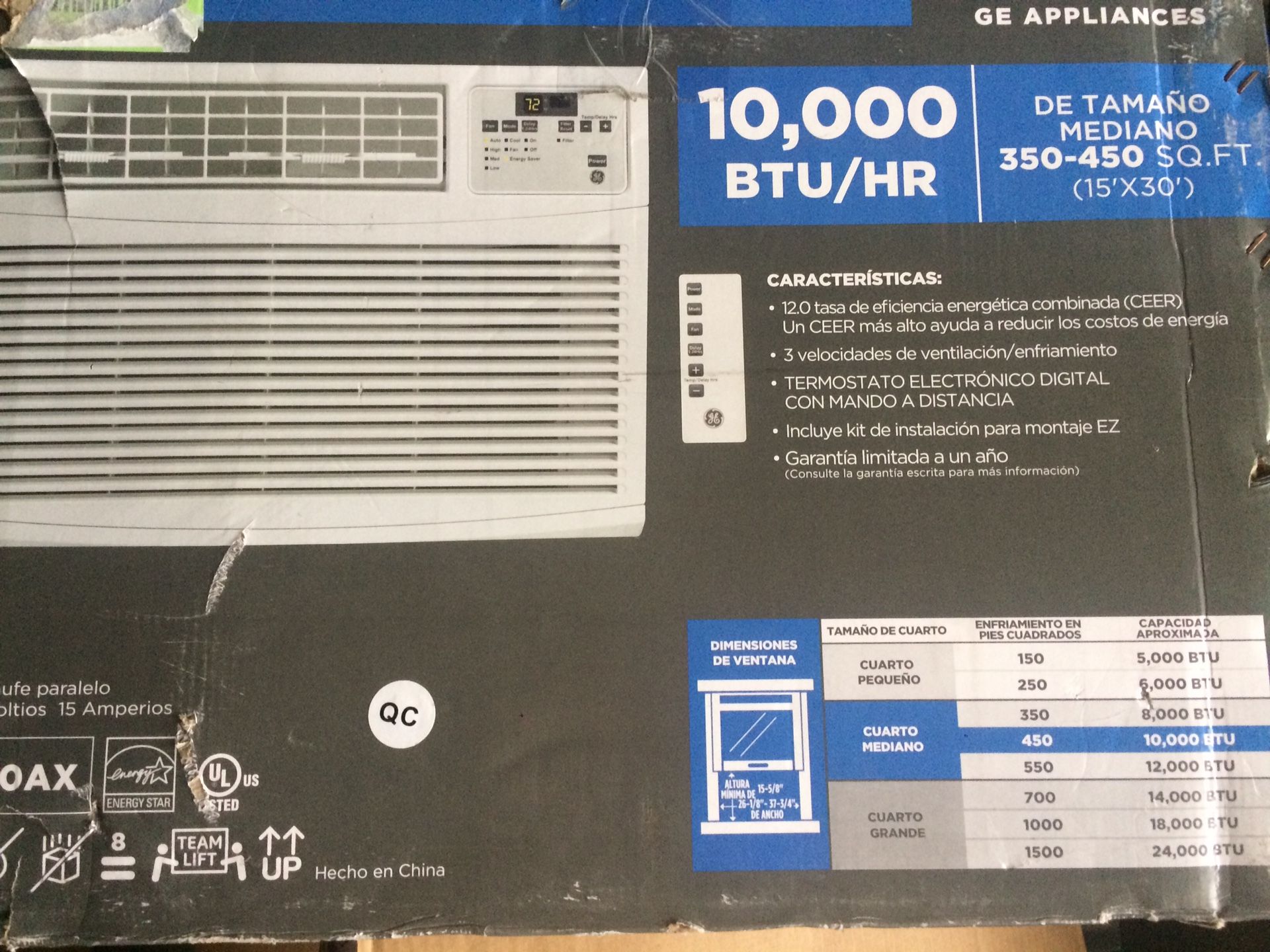 Almost new 10,000 btus window A/C works great