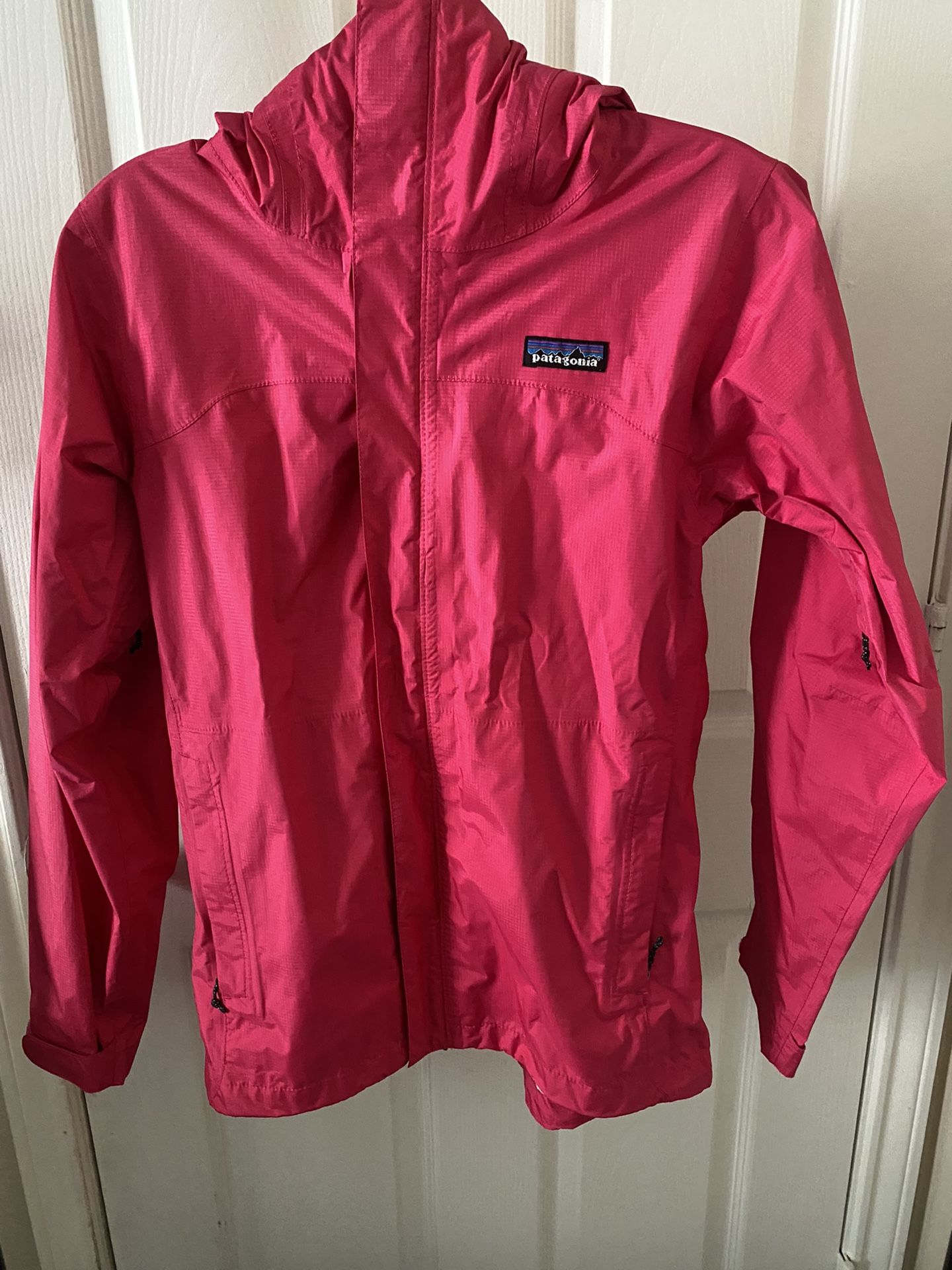 Patagonia H2No Womens Jacket Windbreaker Nylon Pink Zip Up Hood Pit Zip Size XS