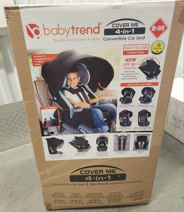 4 In 1 Car Seat With Canopy (New In Box)