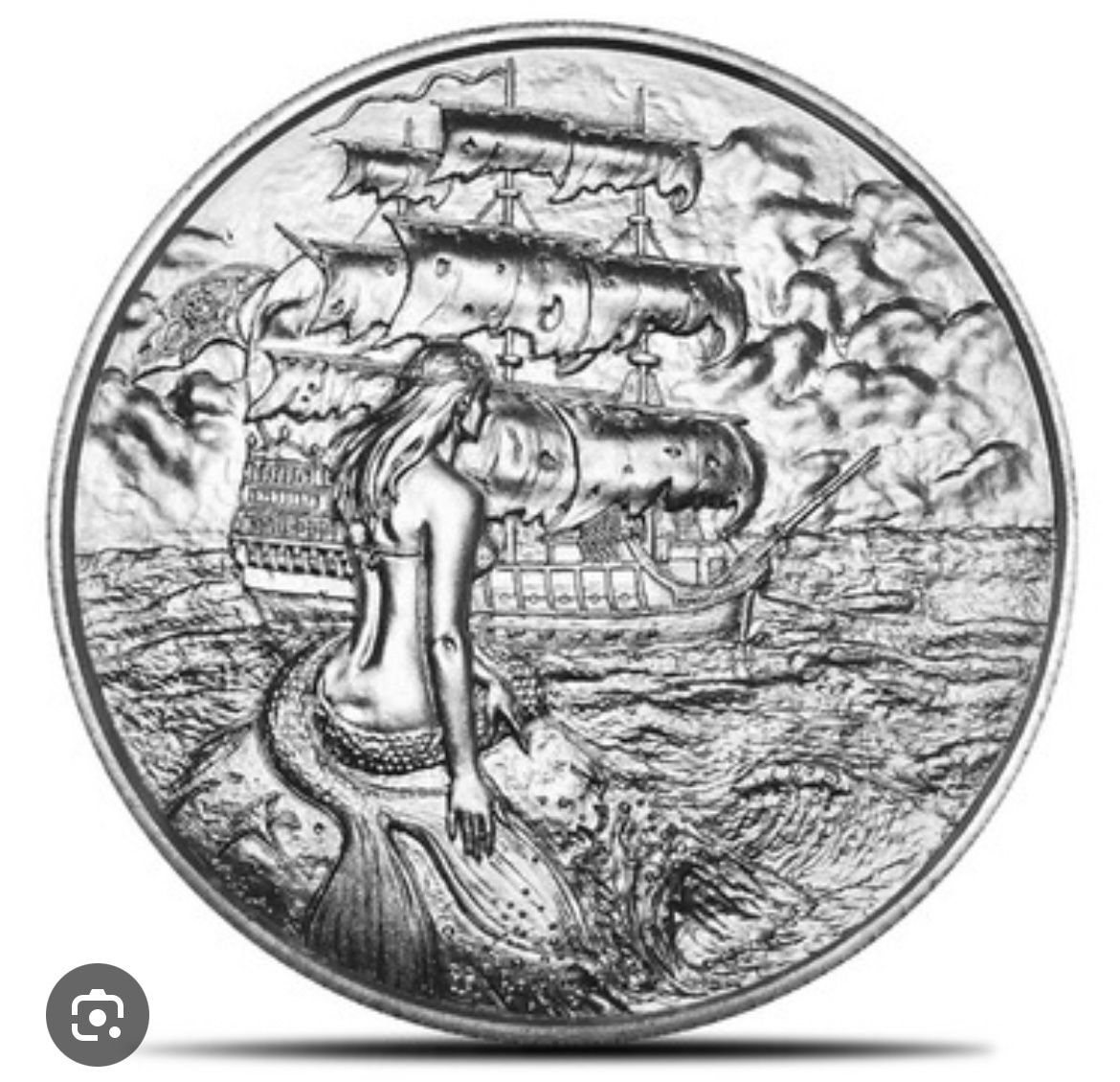 Elemetal Privateer Series 2 oz Silver Ultra High Relief .999 Silver - Siren Coin