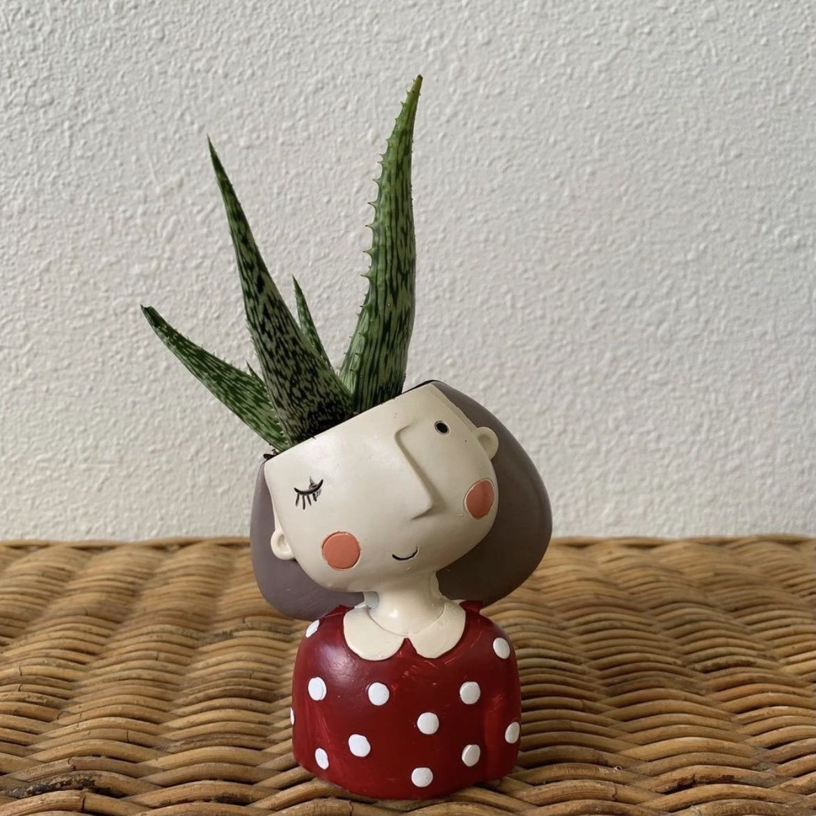 Aloe w/ 2” Resin Girl Planter