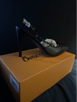 Studded lace up heels