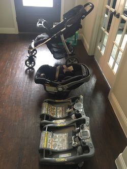Stroller, car seat & 2 bases