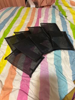 8 Black Mesh Bags