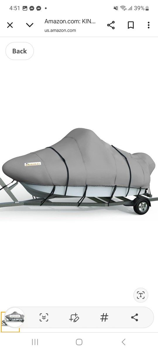 KING BIRD Heavy Duty Center Console Boat Cover