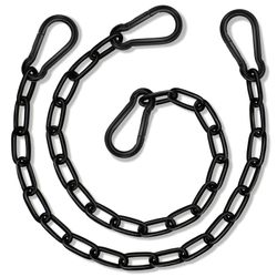 2 Pack Hanging Swing Chain with 4 Carabiners 25in, 660LB Capacity Heavy Duty Hammock Hardware Kit for Punching Bags, Swing Chairs, Indoor & Outdoor Gy