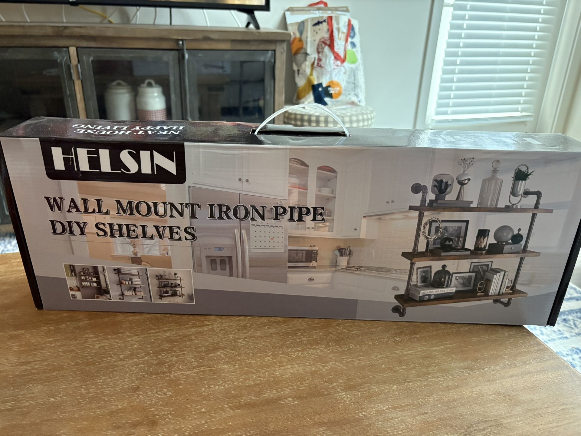 Helsin Wall Mount Iron-Pipe DIY Shelves