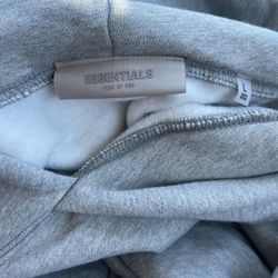essentials hoodie - grey black