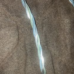 16 Inch 925 Silver Twisted Chain”made In Italy”