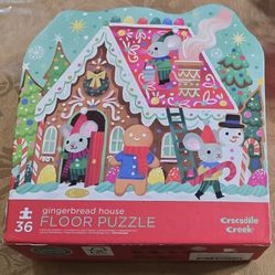 36 Pc Puzzle/Gingerbread House, for Kids Ages 3 and Up