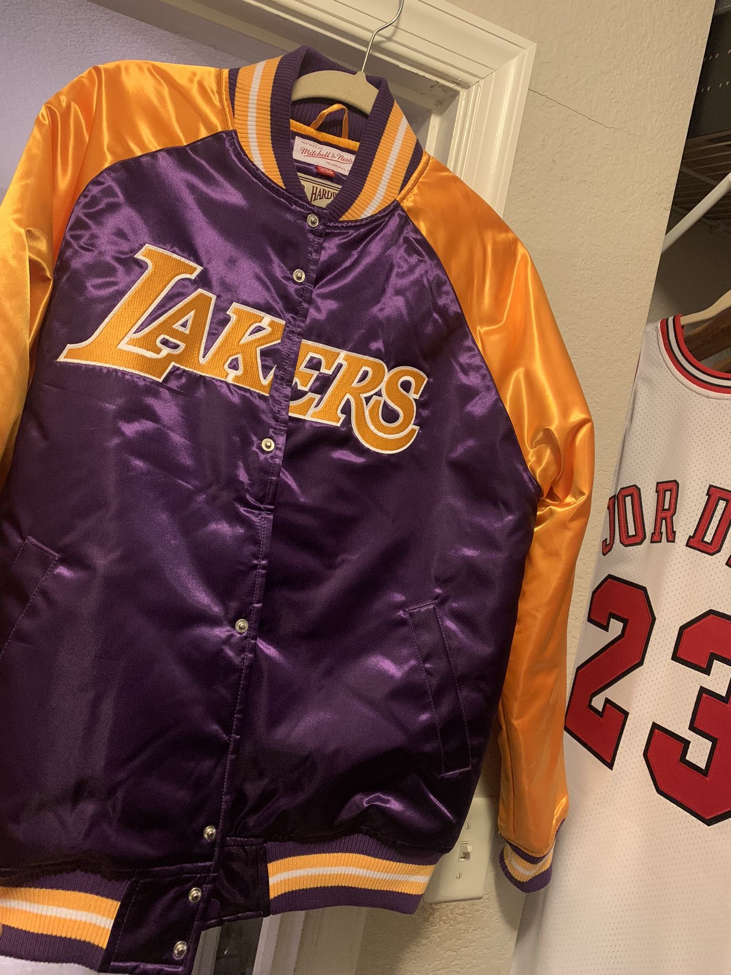 Authentic Mitchell & Ness Retro Lakers Bomber Jacket