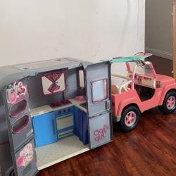 Our generation camper and Jeep